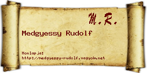 Medgyessy Rudolf névjegykártya